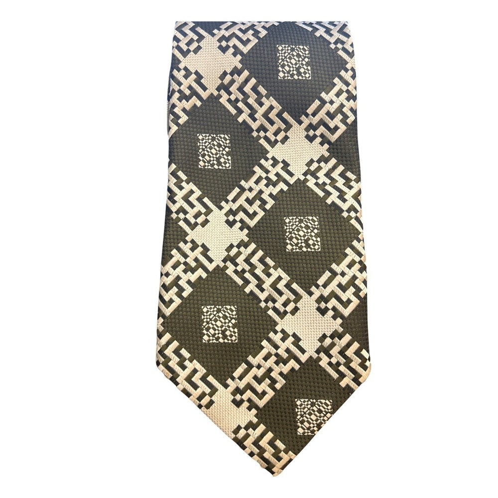 Vintage John Frederics Geometric Wide Tie Retro 80s Power Tie